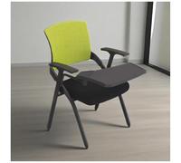 Baodiale Sedia da scrivania pieghevole for computer, sedia da conferenza ergonomica con scrittoio con bracciolo for tablet, sedie da reception impilabili for sala conferenze, riunioni