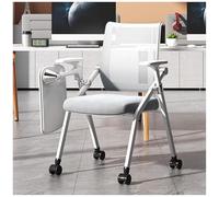 Baodiale Sedia da scrivania pieghevole for computer, sedie for reception impilabili in rete con bracciolo for tablet, sedie ergonomiche for sala d'attesa for conferenze da ufficio