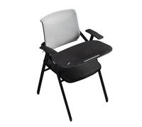 Baodiale Sedia da studente con scrivania annessa, sedia da scrivania ergonomica pieghevole for computer, sedie impilabili for ospiti for sala conferenze for ufficio, scuola, sala d'attesa(Grey)