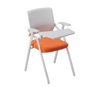 Baodiale Sedia da studente pieghevole con scrivania fissata, sedia da scrivania ergonomica for computer con schienale ergonomico traspirante, sedia a incastro for ospiti della sala conferenze(H)