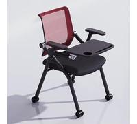 Baodiale Sedia da ufficio pieghevole con tablet e rotelle, sedie for accoglienza ospiti in rete con braccioli, sedia con rotelle for ufficio, scuola, sala d'attesa for conferenze di formazione