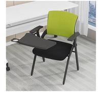 Baodiale Sedia ergonomica for studenti con scrivania annessa, sedie for reception for ufficio in rete, sedia pieghevole impilabile for casa, scuola, feste, chiesa(Green)