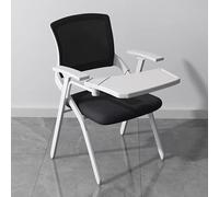 Baodiale Sedia for seminari impilabile for conferenze con bracciolo for tablet e scrittoio, sedia da formazione pieghevole in rete imbottita, commerciale for ufficio, reception, centro conferenze