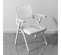 Baodiale Sedia for seminari impilabile for conferenze con bracciolo for tablet e scrittoio, sedia da formazione pieghevole in rete imbottita, commerciale for ufficio, reception, centro conferenze