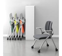 Baodiale Sedia pieghevole con bracciolo e sedili imbottiti. Comoda sedia da ufficio girevole pieghevole portatile for la sala riunioni della scuola dell'appartamento domestico(Green1)