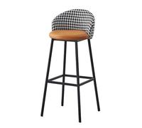 Baodiale Sedie da bar moderne, comode sedie da bar imbottite per la colazione, con poggiapiedi e gambe in metallo, sgabelli da bar per isola cucina, sala da pranzo, bistrot