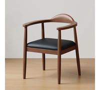 Baodiale Sedie da pranzo imbottite in similpelle e legno massello - Facili da pulire e salvaspazio for tavolo da cucina, bar o isola(Black 2)