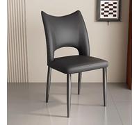 Baodiale Sedie da pranzo moderne con seduta imbottita in similpelle e gambe in metallo, sedia laterale per il tempo libero con schienale cavo, poltrone ergonomiche per cucina e camera da letto