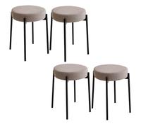 Baodiale Sedie da pranzo moderne in velluto senza braccioli con gambe in metallo for soggiorno, camera da letto, cucina, sala da pranzo, salotto, sala d'attesa, bar - confezione da 4(Light gray)