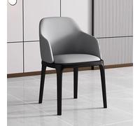 Baodiale Set da tavolo da pranzo, sedie moderne imbottite in similpelle PU, set in legno massello resistente for cucina e sala da pranzo(Gray)