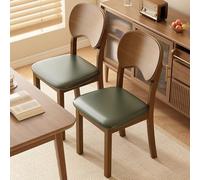 Baodiale Set di 2 sedie da pranzo in similpelle realizzate in legno massello, design elegante e durevole for sala da pranzo, tavolo da cucina e sala conferenze in ufficio.(Green1)