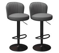 Baodiale Set di 2 sgabelli da bar, sgabelli da bar moderni girevoli in similpelle con schienale, capacità di carico di 330 libbre, alzata a gas SGS, sedie da cucina imbottite for isola cucina