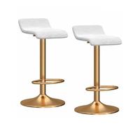 Baodiale Sgabelli da bar girevoli per la colazione, set di 2, altezza del bancone in velluto con poggiapiedi, sgabelli da bar regolabili per isola cucina, ufficio in casa