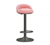 Baodiale Sgabelli da bar girevoli, regolabili in altezza, in velluto, con schienale e poggiapiedi, sedie da bar imbottite moderne per sala da pranzo, caffetteria, rustiche