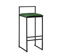 Baodiale Sgabelli da bar in velluto con poggiapiedi e gambe in metallo, sgabelli da bar moderni alti fino al bancone, comode sedie da pub imbottite per l'ufficio domestico, isola della cucina