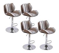 Baodiale Sgabelli da bar moderni regolabili Set di 4, Sgabelli girevoli Sgabelli da bar ad altezza bancone in ecopelle for la colazione sull'isola della cucina
