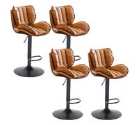 Baodiale Sgabelli da bar moderni regolabili Set di 4, Sgabelli girevoli Sgabelli da bar ad altezza bancone in ecopelle for la colazione sull'isola della cucina