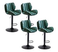 Baodiale Sgabelli da bar moderni regolabili Set di 4, Sgabelli girevoli Sgabelli da bar ad altezza bancone in ecopelle for la colazione sull'isola della cucina