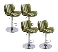 Baodiale Sgabelli da bar moderni regolabili Set di 4, Sgabelli girevoli Sgabelli da bar ad altezza bancone in ecopelle for la colazione sull'isola della cucina