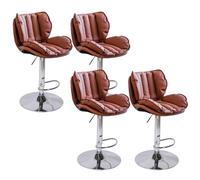 Baodiale Sgabelli da bar moderni regolabili Set di 4, Sgabelli girevoli Sgabelli da bar ad altezza bancone in ecopelle for la colazione sull'isola della cucina