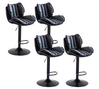 Baodiale Sgabelli da bar moderni regolabili Set di 4, Sgabelli girevoli Sgabelli da bar ad altezza bancone in ecopelle for la colazione sull'isola della cucina
