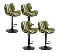 Baodiale Sgabelli da bar moderni regolabili Set di 4, Sgabelli girevoli Sgabelli da bar ad altezza bancone in ecopelle for la colazione sull'isola della cucina