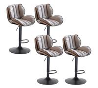 Baodiale Sgabelli da bar moderni regolabili Set di 4, Sgabelli girevoli Sgabelli da bar ad altezza bancone in ecopelle for la colazione sull'isola della cucina