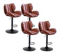 Baodiale Sgabelli da bar moderni regolabili Set di 4, Sgabelli girevoli Sgabelli da bar ad altezza bancone in ecopelle for la colazione sull'isola della cucina