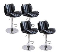 Baodiale Sgabelli da bar moderni regolabili Set di 4, Sgabelli girevoli Sgabelli da bar ad altezza bancone in ecopelle for la colazione sull'isola della cucina