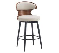 Baodiale Sgabelli da bar Sgabelli da bar alti 62/72 cm con schienale, sedie da bar moderne girevoli a 360° imbottite in ecopelle con poggiapiedi in metallo for l'isola della cucina domestica, caffè