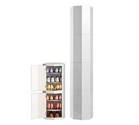 Baodiale Torre portascarpe verticale girevole - Armadio portascarpe portatile da 43 cm con anta girevole per camera da letto e corridoio