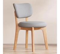 Baodiale Wooden Dining Chairs PU Leather Upholstered Kitchen Armless Chairs w/Backrest, Rubber Wood Frame, Mid-Century Accent Furniture for Dining Living Room(Grey1)