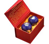 "baoding pallaPalla di decompressione per esercizio di salute cinese, palla di Baoding, esercizio manuale di decompressione per l'assistenza sanitaria della palla di Baoding blu in marmo cinese"