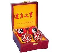 baoding salute cinese esercizio stress Palla fitness cinese con carillon e massaggio con la palla per la meditazione della palla per la salute yin yang(Color:a,Size:)