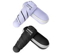 BAODINI, Mini ombrello da viaggio con custodia, piccolo, compatto, con protezione solare anti-UV, leggero, piccolo, tascabile, Mini