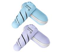 BAODINI, Mini ombrello da viaggio con custodia, piccolo, compatto, con protezione solare anti-UV, leggero, piccolo, tascabile, Mini