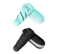 BAODINI Mini ombrello da viaggio per borsa con custodia, piccolo, compatto, protezione solare UV, leggero, piccolo ombrello tascabile per donne, bambini e uomini