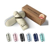 BAODINI Mini ombrello da viaggio per borsa con custodia, piccolo ombrello compatto, protezione UV, leggero, piccolo ombrello tascabile UPF 50+, per donne, ragazze e uomini
