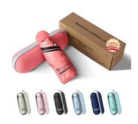 BAODINI Mini ombrello da viaggio per borsa con custodia, piccolo ombrello compatto, protezione UV, leggero, piccolo ombrello tascabile UPF 50+, per donne, ragazze e uomini
