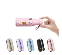 BAODINI Mini ombrello da viaggio per borsa con custodia, piccolo ombrello compatto, protezione UV, leggero, piccolo ombrello tascabile con custodia, per donne e ragazze