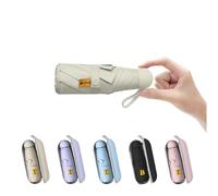 BAODINI Mini ombrello da viaggio per borsa con custodia, piccolo ombrello compatto, protezione UV, leggero, piccolo ombrello tascabile con custodia, per donne e ragazze