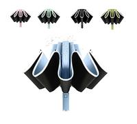 BAODINI Ombrello UV Protezione solare compatto antivento per pioggia automatica pieghevole invertito ombrello da viaggio portatile per donne e uomini chiusura automatica (5 blu)