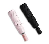 BAODINI Piccolo ombrello da viaggio con protezione UV, compatto per pioggia e sole, UPF 50+, antivento, portatile, 106,7 cm, per donne e uomini