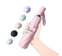 BAODINI Piccolo ombrello da viaggio con protezione UV, compatto per pioggia e sole, UPF 50+, antivento, portatile, 106,7 cm, per donne e uomini