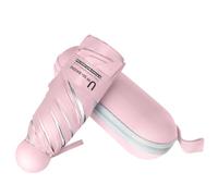 BAODINI Travel Essentials Mini ombrello per borsa con custodia, piccolo compatto protezione solare UV, leggero, piccola tasca, apertura manuale, ombrello per donne, bambini e uomini, adatto per zaino