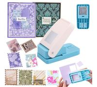 BAOFALI Punzonatrice per francobolli, 3,17 x 3,8 cm, grande, rettangolare, punzonatrice a leva, perforatrice per carta, per artigianato, scrapbooking, fai da te, creazione di biglietti artistici