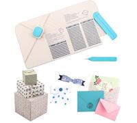 BAOFALI Tavola perforata 3 in 1 per buste, scatole regalo, fiocchi con penna a rientranza per creare buste personalizzate, fiocchi e scatole regalo, feste di compleanno di diverse dimensioni