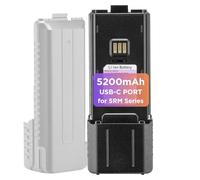 BAOFENG Batteria BL-5RH Plus, 5200 mAh, porta di ricarica di tipo C, compatibile con serie UV-5RM, K5PLUS radio bidirezionale