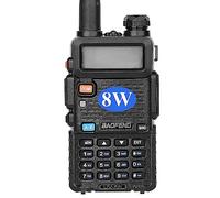 BAOFENG BF UV-5R 8-Watt Dual Band Two-Way Radio (144MHz-146MHz VHF & 430MHz-440MHz UHF) Includes Full Kit, Black