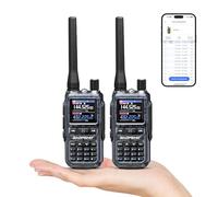BAOFENG GT-5R Mini 5W Radio Doppia banda, Walkie-Talkie VHF/UHF, Programmazione tramite app wireless, 999 Canali, Doppio PTT, Porta di ricarica USB-C, Ricevitore Airband/FM (confezione da 2)